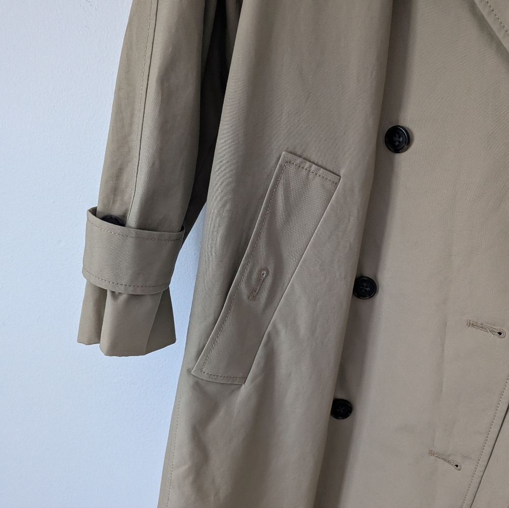 J. Crew Relaxed Oversized Tan Trench Coat - Picture 8 of 13